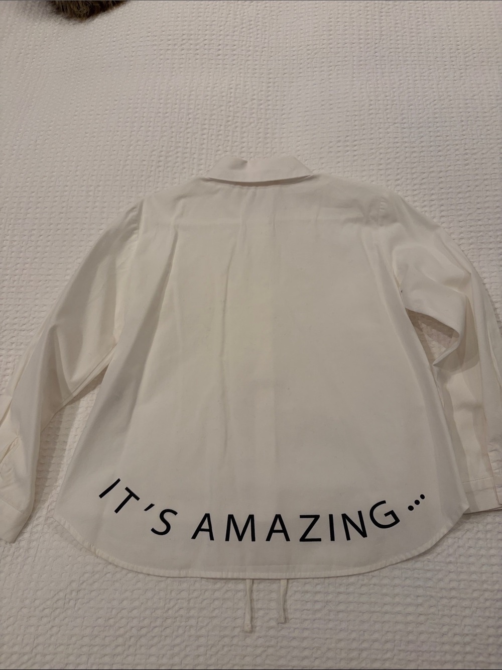 Zara white Button-Down Long Sleeve Shirt for girls